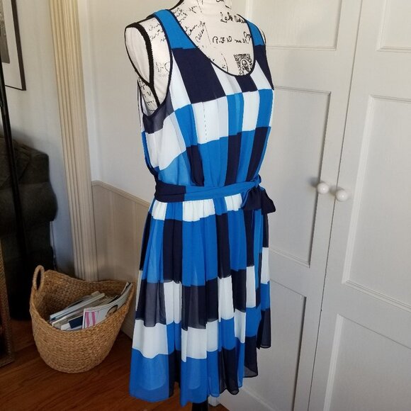 Banana Republic Pleated, Striped Dress - Picture 11 of 11